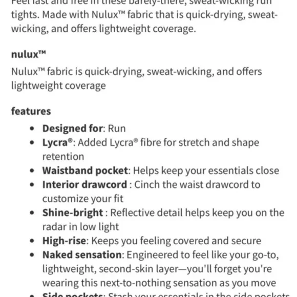 Lululemon Fast Free Tight 19’ Nulux Glacier Camo Starlight Multi sz 6 - Picture 10 of 11